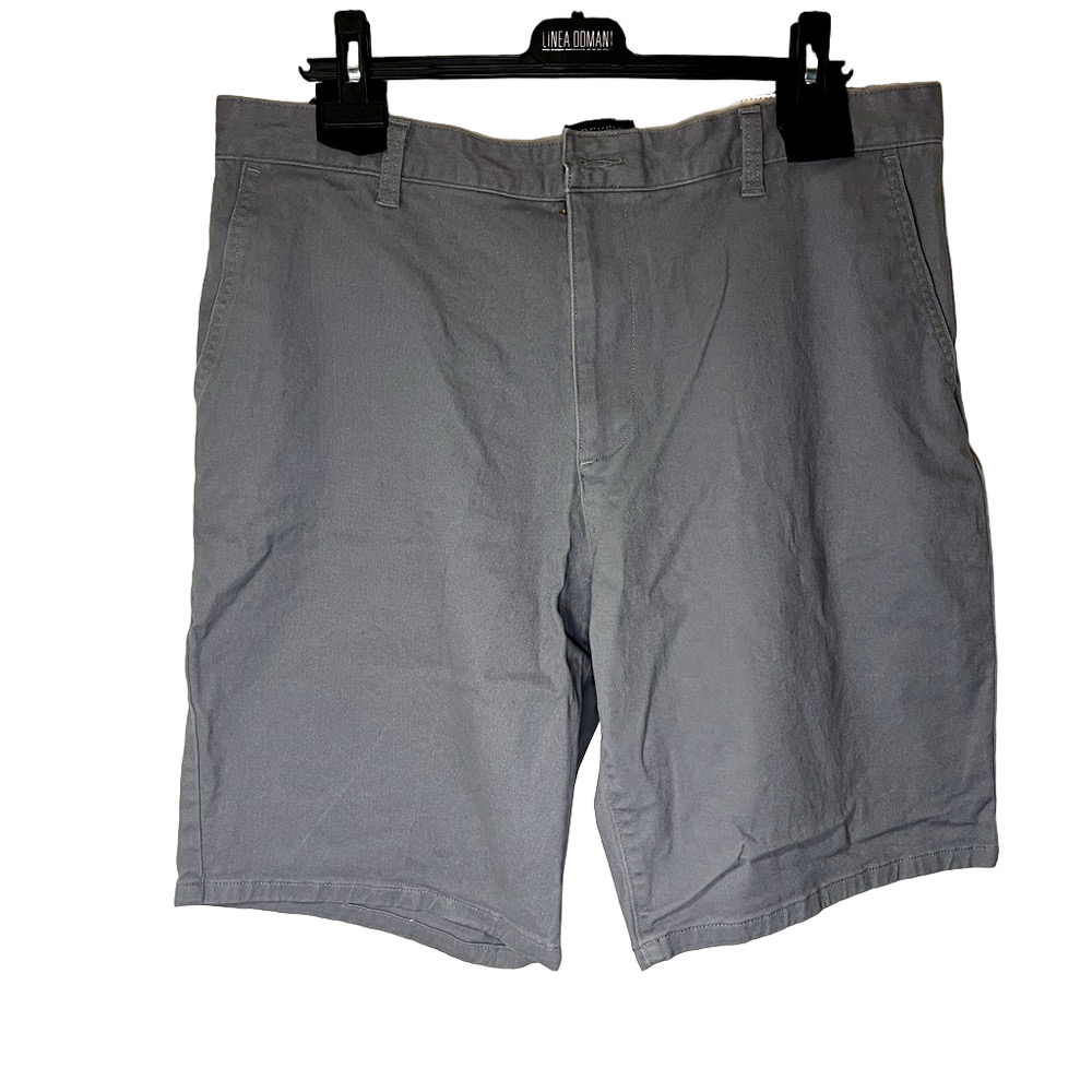 Dockers Flat Front Men's Shorts Grey Size 36 Cotton